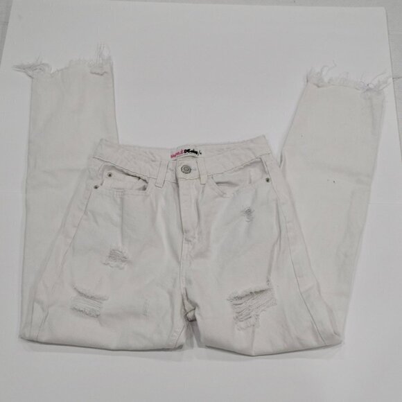 *** White SUPRE DENIM distressed jeans - Picture 1 of 4